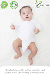 Front open Side snap Long | Full sleeves T-Shirt | Jhabla, White